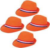 Merkloos Folat Verkleed tribly hoed - Oranje - Kunststof - Unisex - Volwassenen - Koningsdag