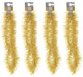 Merkloos / Sans marque Koopman International Kerst folieslinger - 4x - goud - 180 cm