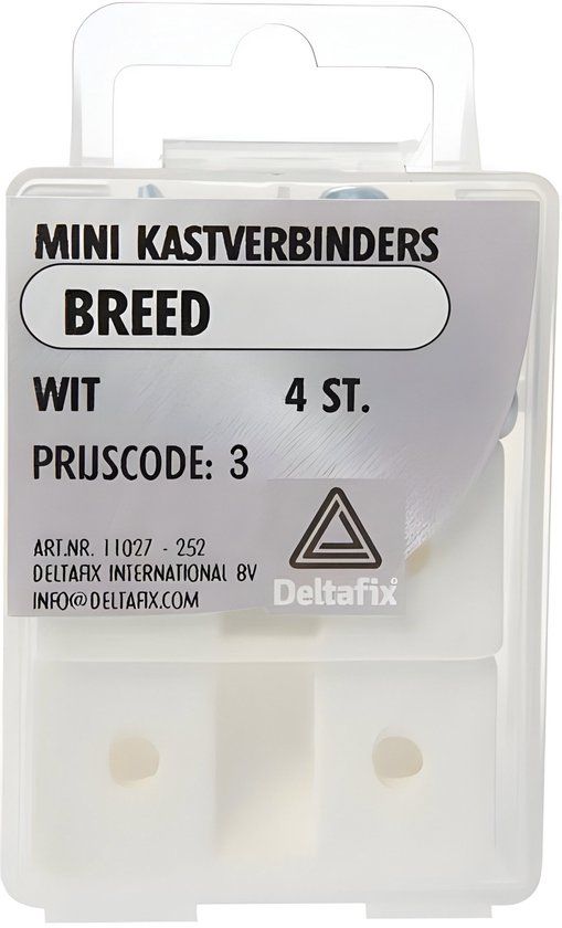 Deltafix Mini kastverbinder brd wit 4st