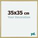 yd. Cadre photo 35x35 cm - Plastique - Or - Annecy