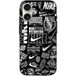 Nike Hoesje Iphone 16 Plus air logo graffiti zwart wit