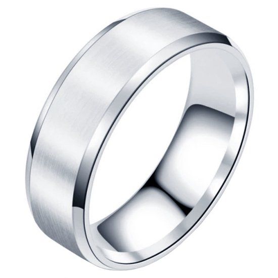 LGT JWLS Lookinggoodtoday Heren ring Titanium Zilverkleurig 6mm-21mm