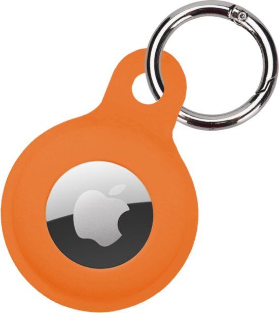 AirTag Case Keychain Holder - Silicone - Orange