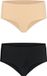 Bye Bra Onzichtbare Slip Slipje, Hoge Taille, Naadloze Bikini, Geen Stiksels, Geen Panty Lijn, Gladde Randen, 2 Kleurenpakket, Beige En Zwart, XXL