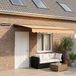 Maison Exclusive - Parasol électrique avec panneaux solaires, 4,5 x 3,5 m, couleur sable, 100% polyester