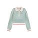 Tommy Hilfiger gebreide gestreepte trui - groen