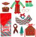 Elfenpop Kerstmis kleding rek accessoires poppen - Kerstmis sets elf pop slaapzak met badjas