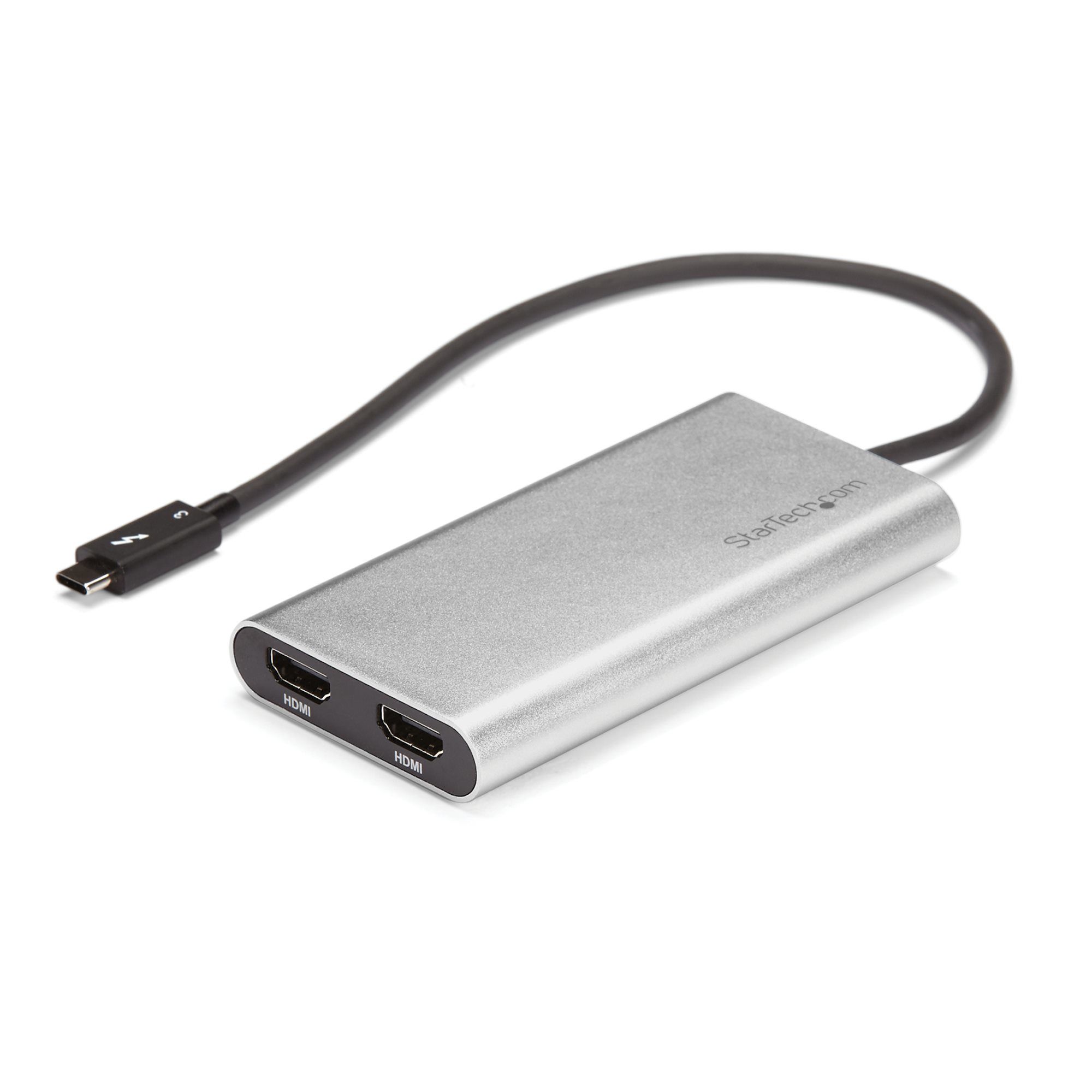 StarTech.com Thunderbolt 3 naar Dual HDMI 2.0 Adapter - 4K 60Hz - Zilver