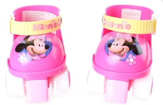 Disney Minnie Mouse Roller Skates - Girls Pink/White Size 23-27
