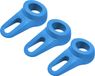 Deltafix Block it Deurwig - 3x - blauw - TPE kunststof - 12 x 3,8 cm - deurstopper
