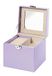 Clauss BC-10050 Fluwelen sieradendoosje spiegel in deksel cadeau PU-leer 15 x 15 x 15 cm