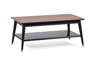 Julian Bowen Findlay salontafel met plank - walnoot en zwart