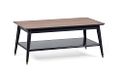 Julian Bowen Findlay salontafel met plank - walnoot en zwart