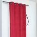 HomeMaison Verduisterend en isolerend ribfluwelen gordijn - Rood - Polyester