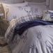 Catherine Lansfield Stags Navy Dekbedovertrekset 160 x 220 + 50 x 80 cm + hoeslaken 90 x 200 wit