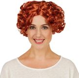 Tectake Vrouwenpruik Charleston Bruin Kort Krullen Polyester