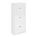 SoBuy FSR94-W Meuble à chaussures à 3 abattants - Étagère à chaussures pour couloir, entrée - Blanc, 53 x 24 x 117 cm