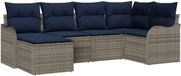 vidaXL Banc de jardin gris polyrattan