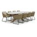 BUITEN living Livorno/Flora Sahara Dust dining tuinset