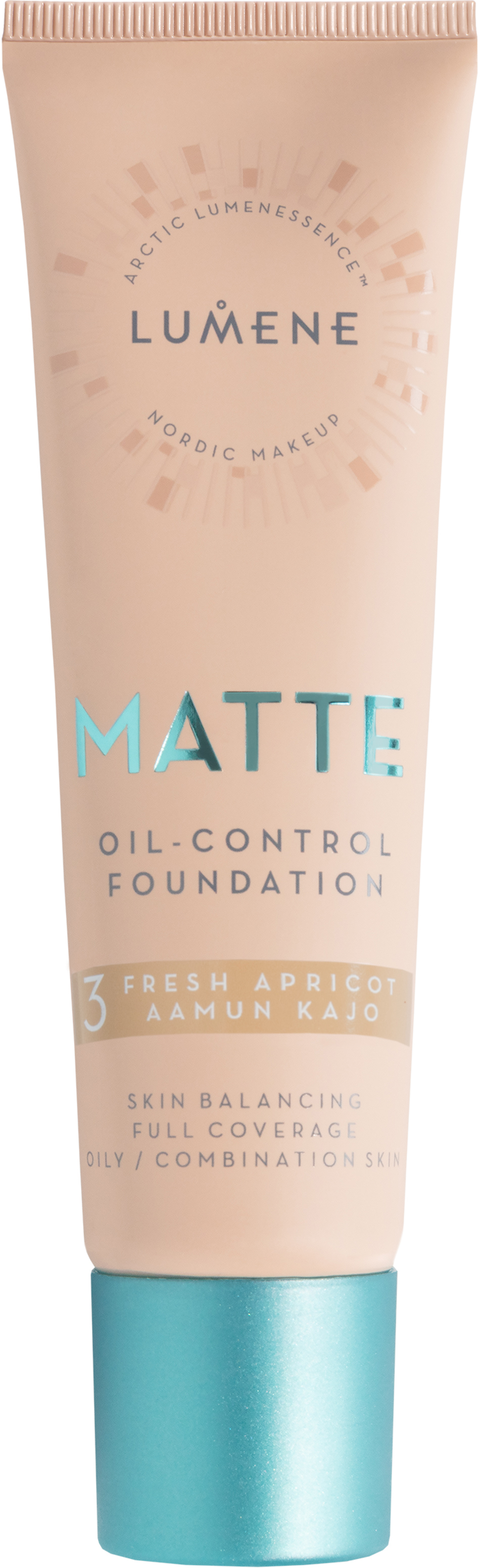 lumene Matte Oil-Control Foundation 3 Frisse Abrikoos 30ml