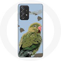 Maniacase Etui voor Samsung Galaxy A52 parkieten vogels groen