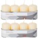 Trend Candles Panda Trend Candles 8x Cremewitte cilinderkaarsen/stompkaarsen 5 x 8 cm 18 branduren - Geurloze kaarsen - Woondecoraties
