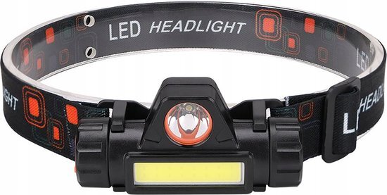BES LED Hoofdlamp - Maxozo Trihon - USB Oplaadbaar - 2 Lichtstanden - 250 Meter Bereik - Waterdicht - Verstelbaar
