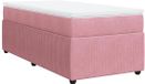 vidaXL Boxspring met matras fluweel roze 80x200 cm