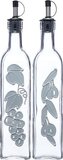 KitchenCraft World of Flavours Oil and Vinegar Set - 2 x 0.5L Glass Bottles