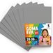 OFITURIA EVA-rubber voor school- en creatieve projecten, kleurrijke schuimplaten voor doe-het-zelfprojecten, kunst, kinderdecoratie, scrapbooking, ambachtelijke designs, 20 x 30 cm (grijs, 5 stuks)