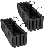 KADAX Balkonbloembak - Grijs - 60cm - PVC - Geschikt Voor Binnen & Buiten