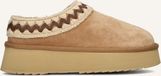 Mou Platform Clog Suede Leather St Pantoffels Dames - Sloffen - Beige - Maat 40