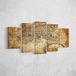 Homemania Wandfoto, 5-delig, voor woonkamer, slaapkamer, meerkleurig, 100 x 3 x 60 cm, HM205PKNV-166, polyester, hout
