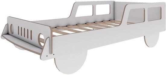 Need Sleep Autobed voor Kinderen Kinderbed Peuterbed - Jeep - 160x80 cm - Wit MDF