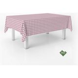 ECOMMERC3 Vichy Tafelkleed, vuilafstotend, rechthoekig, 200 x 140 cm, extra zacht en waterdicht, roze