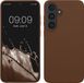 kwmobile telefoonhoesje geschikt voor Samsung Galaxy S26 FE - Hoesje met siliconen coating - Smartphone case in chocoladebruin