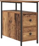 vidaXL Nachtkastje - Oud hout - 60 x 60 cm