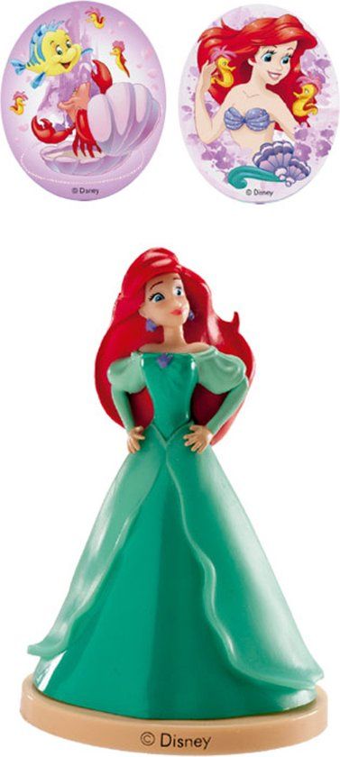 DEKORA - De Kleine Zeemeermin Decoratie Set - Verjaardag - Gekleurd - Plastic