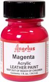 Angelus Leather Acrylic Paint - textielverf voor leren stoffen - acrylbasis - Magenta - 29,5ml
