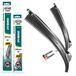 HEYNER® Essuie-glace pour FIAT PUNTO Van 04.1996 - 08.1999, Essuie-glace plat HYBRID, Aérodynamique & Flexible, Revêtement Nanographite