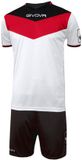 Givova Campo Set Rood-Zwart Korte broek Shirt Unisex 6-8 Jaar