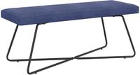 vidaXL Bank Politieblauw 110 x 40 x 45 cm fluweel