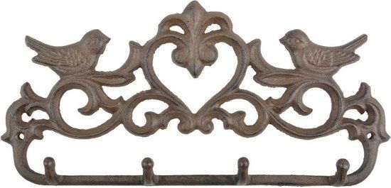 Esschert Design Kapstok BR23 - Bruin - Hout - 4-haaks