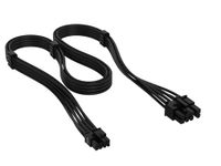 CORSAIR Elite Premium Type 5 Individueel Omhulde PCIe 8-Pins (6+2 Split) PSU-Kabel – Low-profile kabelkammen, drievoudige mesh paracord-omhulling, compatibel met Corsair Type 5 PSU's – Zwart