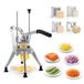 VEVOR Frietsnijder met 4 reservemessen van 1,3 cm, 0,9 cm, 0,6 cm en 6 wiggen, groentesnijder, stabiele standaard in 4 hoeken, voor restaurants, keukens