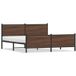 Maison Exclusive - Lit en métal sans matelas, marron, aspect chêne, 193x203 cm