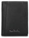 Pierre Cardin Portefeuille pour homme, en cuir véritable, noir, compact, dimensions : 12 x 9,5 cm