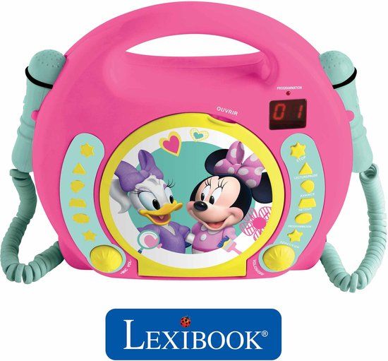 Lexibook Disney Minnie CD speler met microfoons - Roze