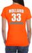 Bellatio Decorations Oranjerace supporter t-shirt - nummer 33 - Holland / Nederland fan shirt / kleding voor dames M