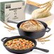 Chefarone Gietijzeren Braadpan 3L - 2-in-1 met Deksel - Ø20CM - Zwart